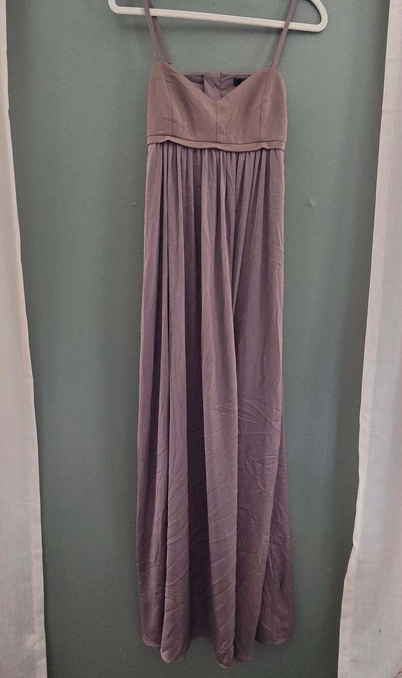 BCBGMAXAZRIA Sweetheart Open Back Pleated Maxi Dress Size S